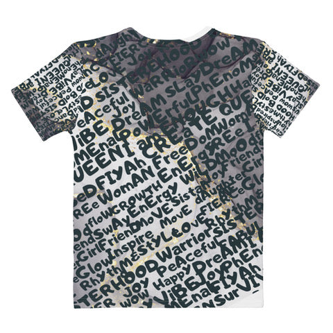 Graphic Print Women's T-shirt - Olive