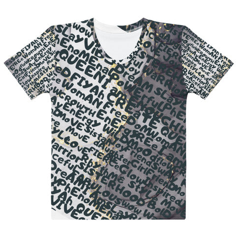 Graphic Print Women's T-shirt - Olive