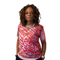 Graphic Print Women's T-shirt - Oxblood Red