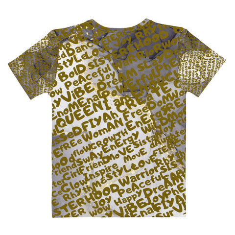 Graphic Print Women's T-shirt - Olive