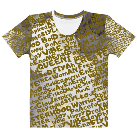 Graphic Print Women's T-shirt - Olive