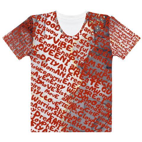Graphic Print Women's T-shirt - Olive