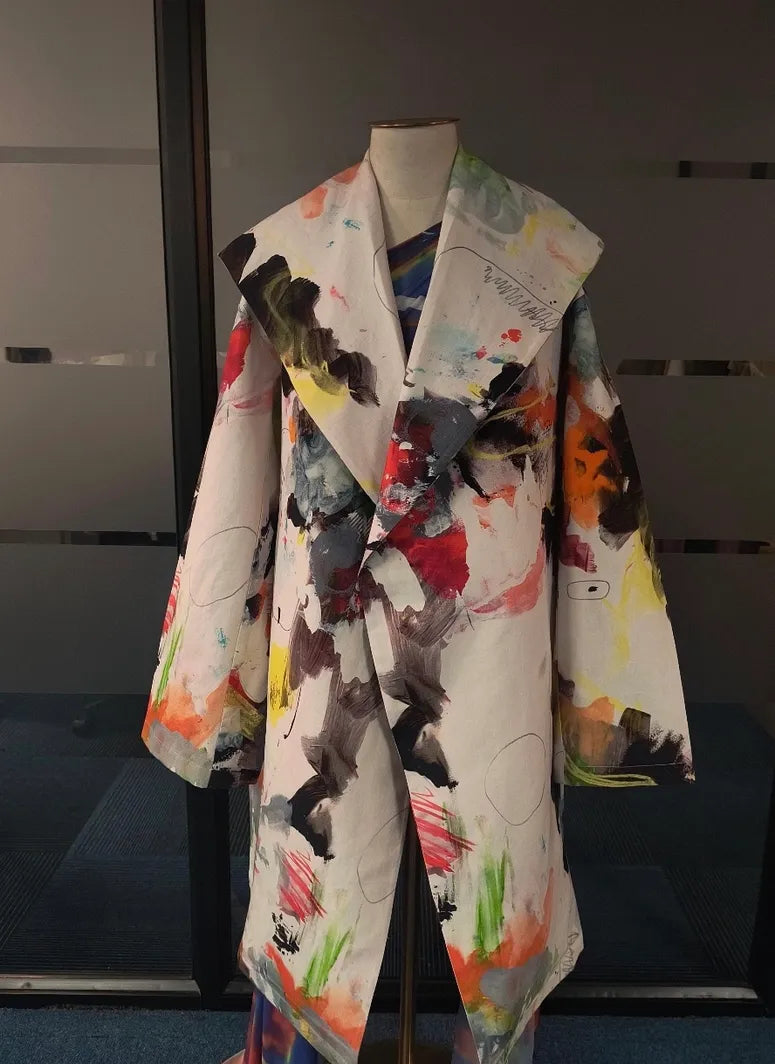 Splatter Print Cotton Kimono