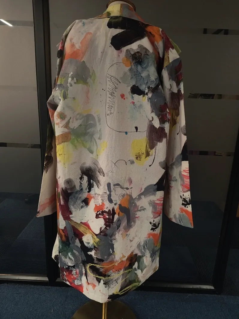 Splatter Print Cotton Kimono